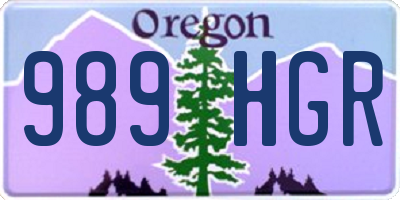 OR license plate 989HGR