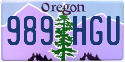OR license plate 989HGU