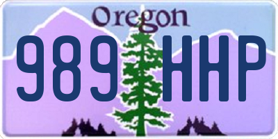 OR license plate 989HHP