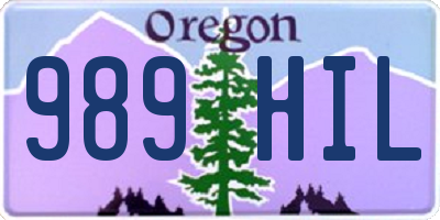 OR license plate 989HIL