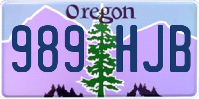 OR license plate 989HJB