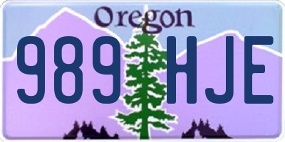 OR license plate 989HJE