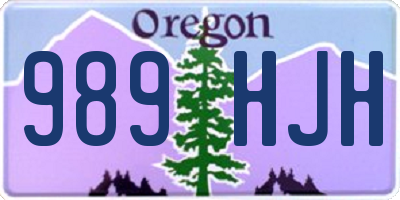 OR license plate 989HJH