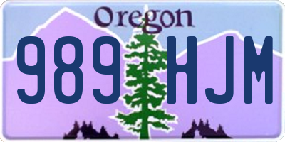 OR license plate 989HJM