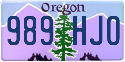 OR license plate 989HJO