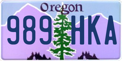 OR license plate 989HKA