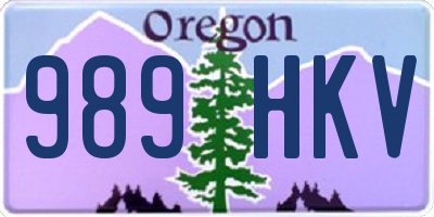 OR license plate 989HKV