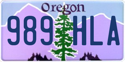 OR license plate 989HLA