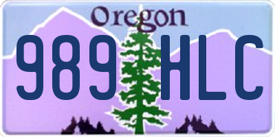 OR license plate 989HLC