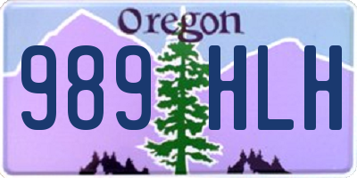OR license plate 989HLH