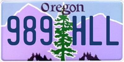 OR license plate 989HLL