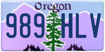 OR license plate 989HLV