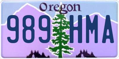 OR license plate 989HMA