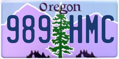 OR license plate 989HMC