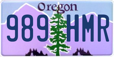OR license plate 989HMR