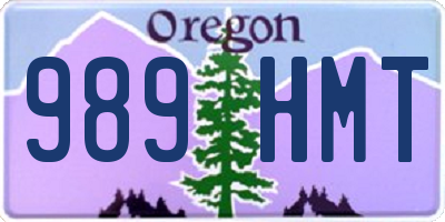 OR license plate 989HMT
