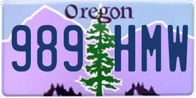 OR license plate 989HMW
