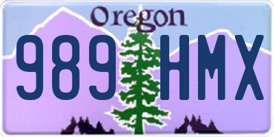OR license plate 989HMX