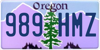 OR license plate 989HMZ