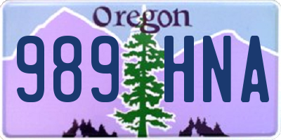 OR license plate 989HNA
