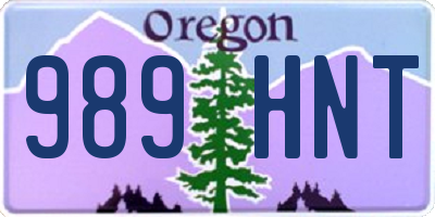 OR license plate 989HNT