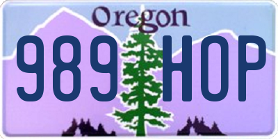 OR license plate 989HOP