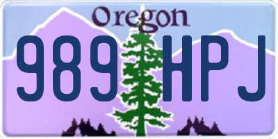 OR license plate 989HPJ