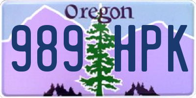 OR license plate 989HPK