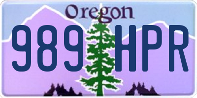 OR license plate 989HPR