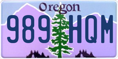OR license plate 989HQM