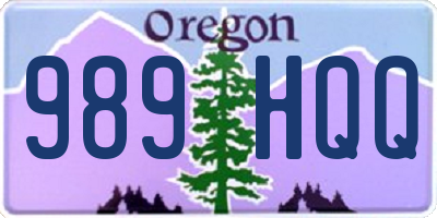 OR license plate 989HQQ