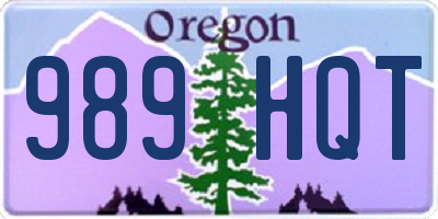 OR license plate 989HQT
