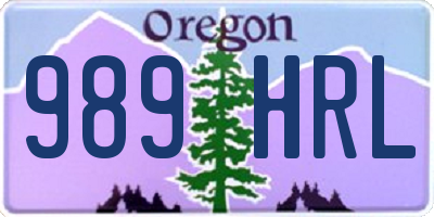 OR license plate 989HRL