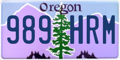 OR license plate 989HRM