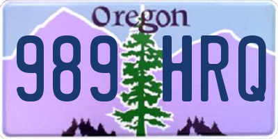 OR license plate 989HRQ