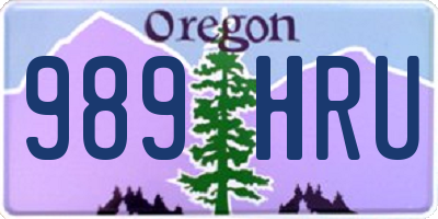 OR license plate 989HRU