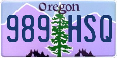 OR license plate 989HSQ