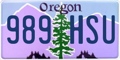 OR license plate 989HSU