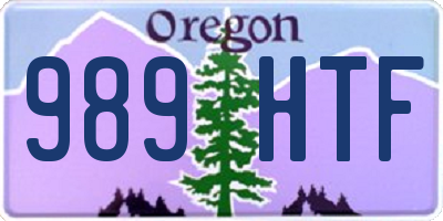 OR license plate 989HTF