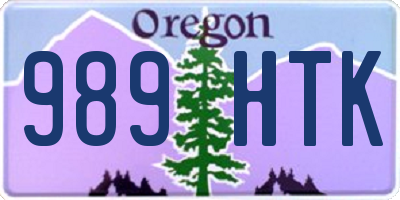 OR license plate 989HTK