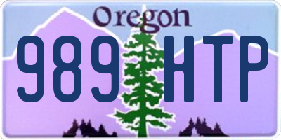 OR license plate 989HTP