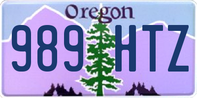 OR license plate 989HTZ