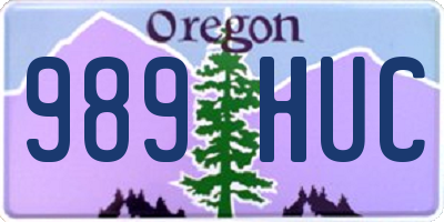 OR license plate 989HUC