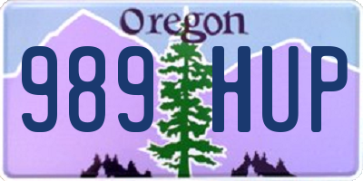 OR license plate 989HUP