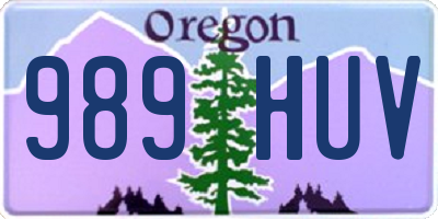 OR license plate 989HUV