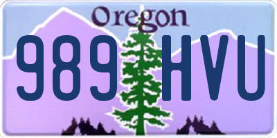 OR license plate 989HVU