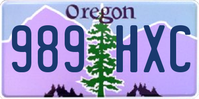 OR license plate 989HXC