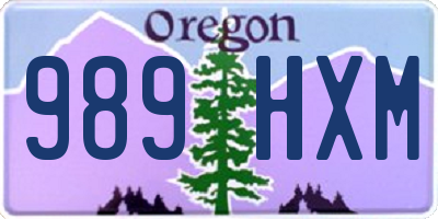 OR license plate 989HXM