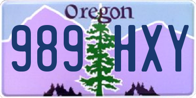 OR license plate 989HXY