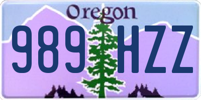 OR license plate 989HZZ